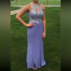 Elegant Lavender Evening Gown